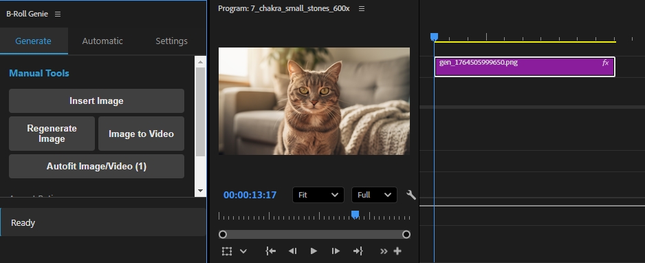 Click "Generate B-Roll"