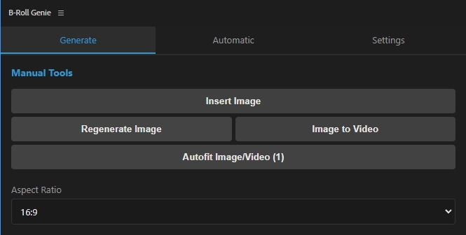 Manually Generate Images